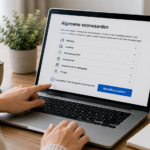 Consument accepteert voorwaarden tijdens een online aankoop op een laptop met overzicht van kosten en verplichtingen